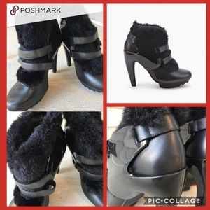 United Nude Women's Eros Teddy Fur Boots Size 7.5